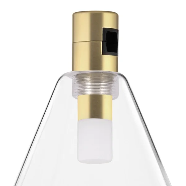 Nova Luce Cocktail - point lumineux système de rail magnétique - 12 x 14 cm - 5W LED inclus - laiton satiné