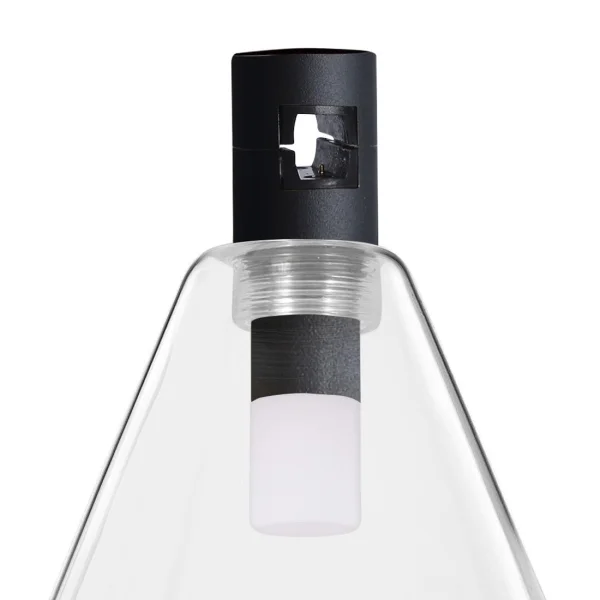 Nova Luce Cocktail - point lumineux système de rail magnétique - 12 x 14 cm - 5W LED inclus - noir