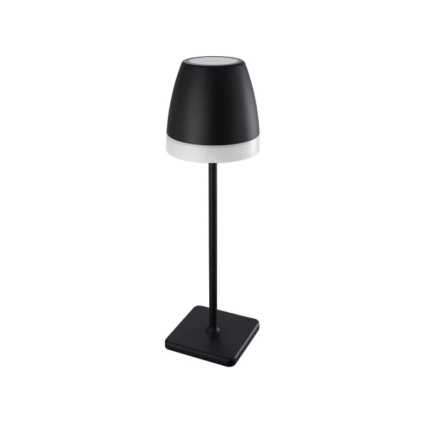 Nova Luce Colt - lampe de table extérieure à piles - Ø 11 x 38 cm - 1W LED dimmable inclus - IP44 - noir sable