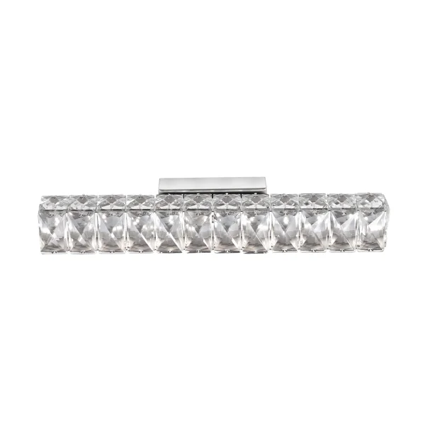 Nova Luce Corona - applique murale - 40 x 7 x 7 cm - 8W LED inclus - chrome