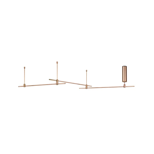 Nova Luce Cron - structure tubulaire magnétique - 300 x 35 cm - convient pour maximum 100W LED - or satiné