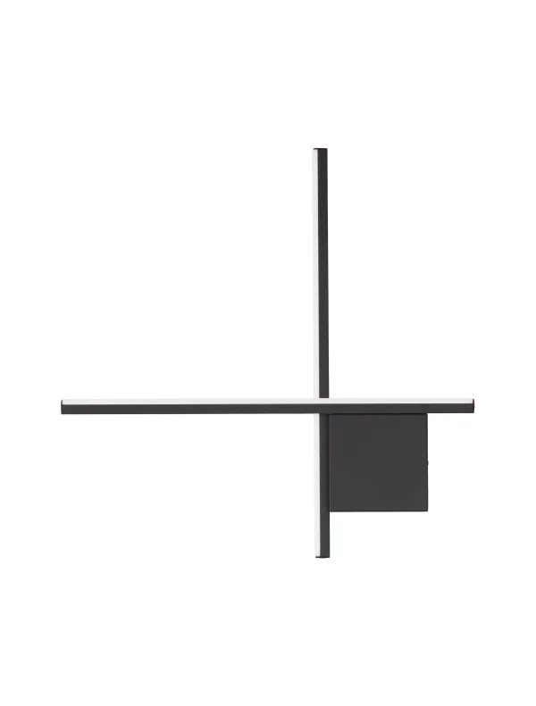 Nova Luce Cross - applique murale - 50 x 50 x 4 cm - 15W LED inclus - noir sablé