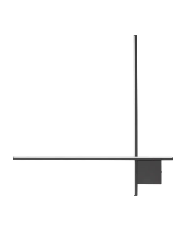 Nova Luce Cross - applique murale - 80 x 80 x 4 cm - 21W LED inclus - noir sablé