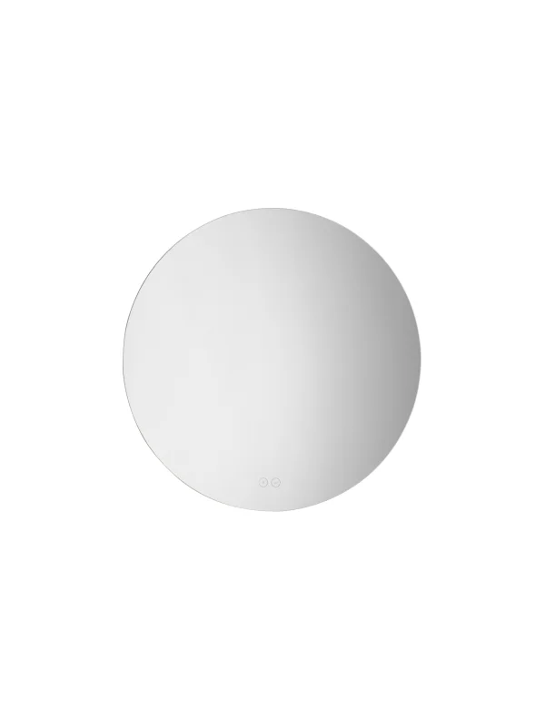 Nova Luce Dab - miroir avec éclairage - Ø 60 x 3 cm - 33W LED inclus - IP44 - argent