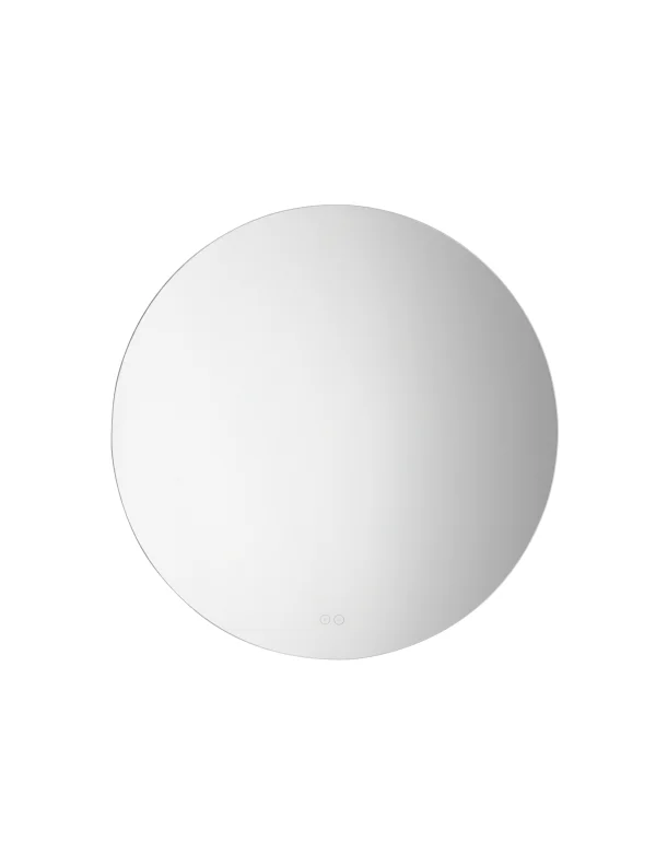 Nova Luce Dab - miroir avec éclairage - Ø 80 x 3 cm - 42W LED inclus - IP44 - argent