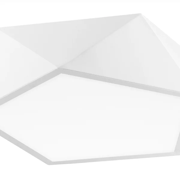 Nova Luce Darius - plafonnier - 40 x 40 x 10 cm - blanc mat