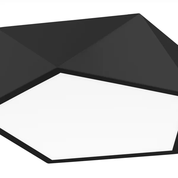 Nova Luce Darius - plafonnier - 40 x 40 x 10 cm - noir et blanc mat