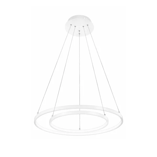 Nova Luce Dea - lampe suspendue - Ø 60 x 120 cm - 85W LED dimmable inclus - blanc mat