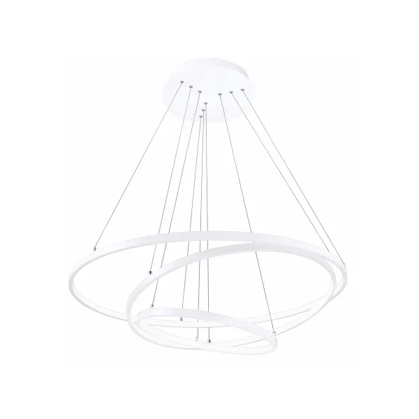 Nova Luce Dea - lampe suspendue - Ø 80 x 120 cm - 145W LED dimmable inclus - blanc mat