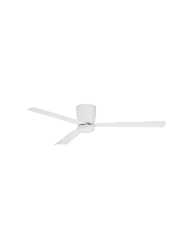 Nova Luce Dell - ventilateur de plafond avec télécommande et option lumière - Ø 121,9 x 18,2 cm - blanc