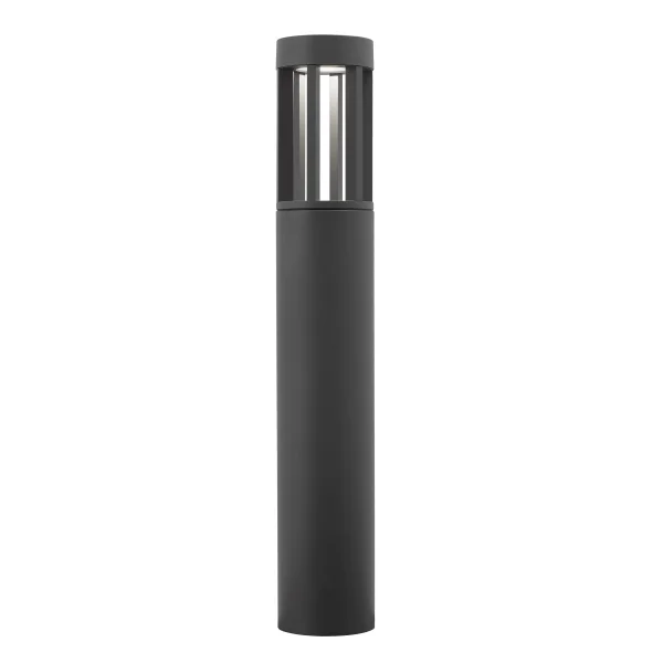 Nova Luce Devora - lampe de jardin - Ø 11 x 65 cm - 8W LED inclus - IP54 - gris foncé