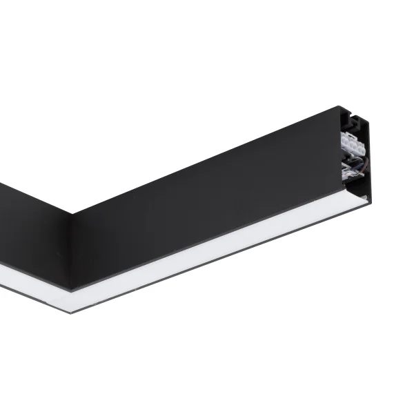 Nova Luce Dido - profilé d'éclairage linéaire - 34,5 x 3,8 x 7 cm - 20W LED inclus - noir - couleur de lumière blanche