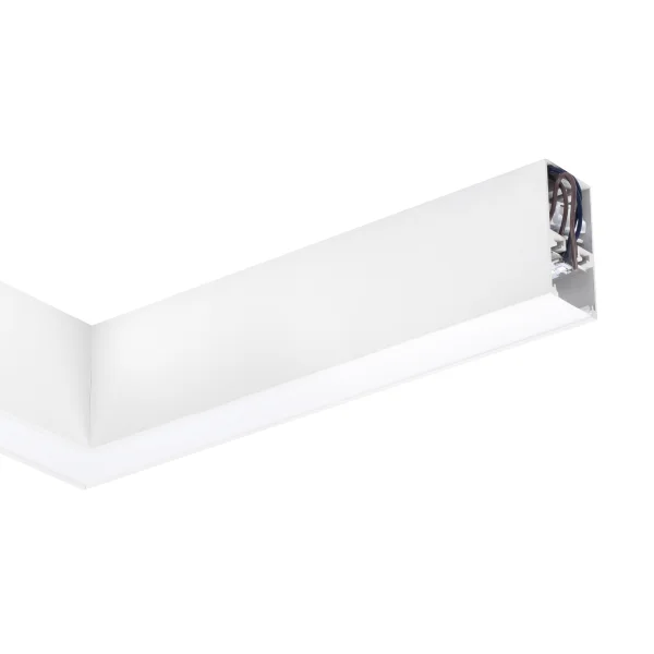Nova Luce Dido - profilé lumineux linéaire - 34,5 x 3,8 x 7 cm - 20W LED inclus - blanc - couleur de lumière blanc chaud
