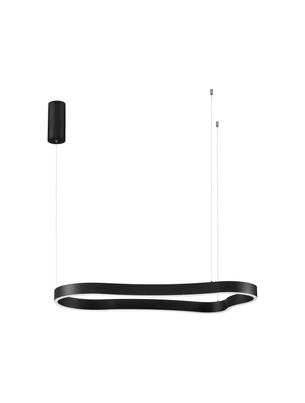 Nova Luce Dussa - lampe suspendue - 45 x 150 x 90 cm - 52W dimmable LED inclus - noir sablé