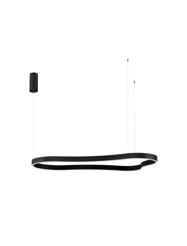 Nova Luce Dussa - lampe suspendue - 66 x 150 x 120 cm - 61W dimmable LED inclus - noir sablé
