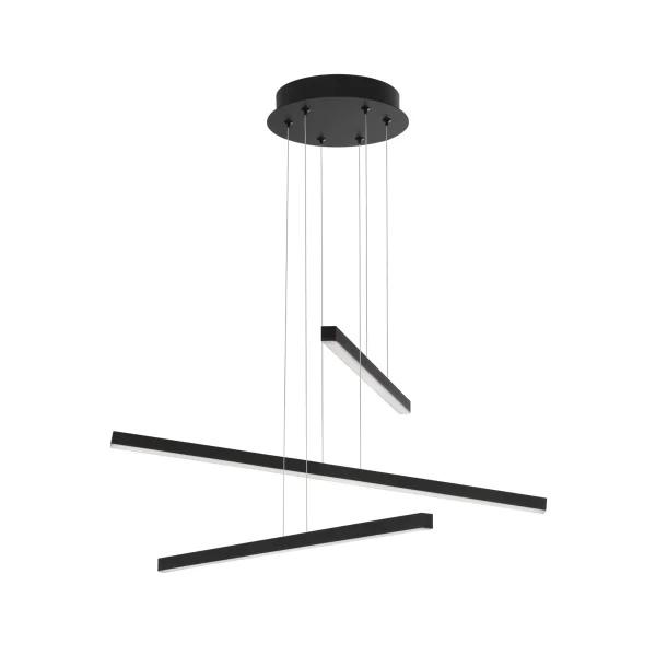 Nova Luce Eben - lampe suspendue - 55 x 55 x 180 cm - 40W LED inclus - noir sable