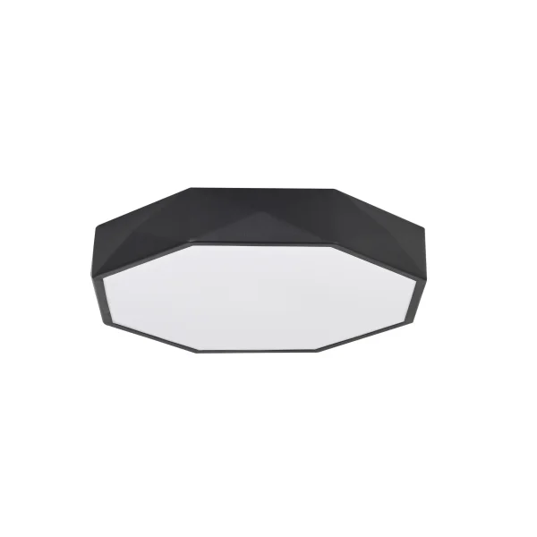 Nova Luce Eben - plafonnier - Ø 40 x 6 cm - 24W LED inclus - noir sable et blanc mat