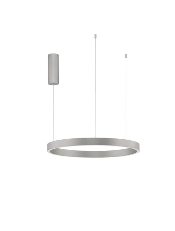 Nova Luce Elowen - lampe suspendue - Ø 60 x 150 cm - 60W dimmable LED inclus - silver