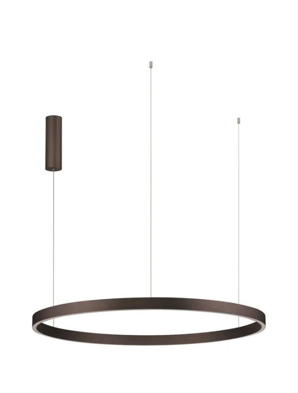 Nova Luce Elowen - lampe suspendue - Ø 98 x 150 cm - 106W LED dimmable inclus - brun café brossé