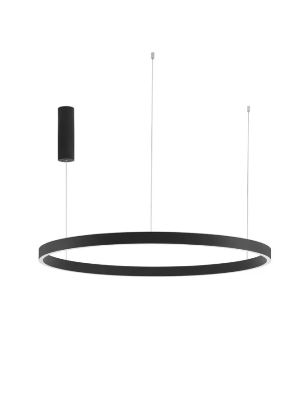 Nova Luce Elowen - lampe suspendue - Ø 98 x 150 cm - 106W LED dimmable inclus - noir