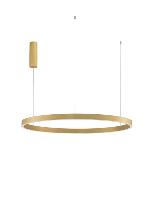 Nova Luce Elowen - lampe suspendue - Ø 98 x 150 cm - 106W LED dimmable inclus - or