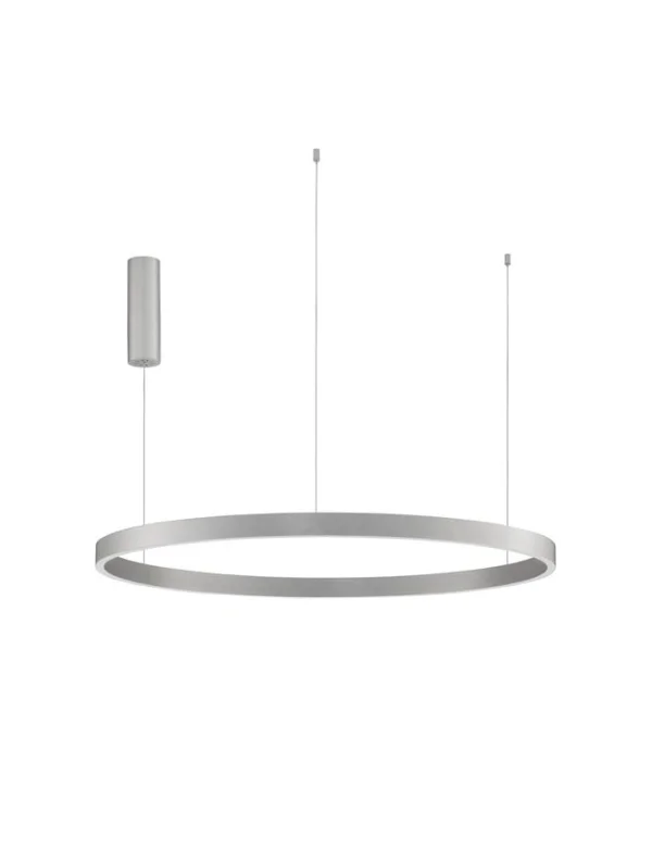 Nova Luce Elowen - lampe suspendue - Ø 98 x 150 cm - 106W LED dimmable inclus - silver