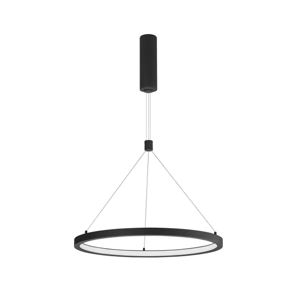 Nova Luce Empatia - lampe suspendue - Ø 60 x 120 cm - 35W LED dimmable inclus - noir sable