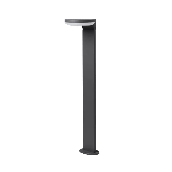Nova Luce Enzi - lampe de jardin - 18 x 18 x 80 cm - 17W LED inclus - IP54 - gris foncé