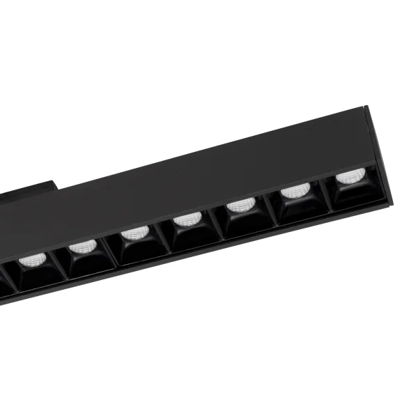Nova Luce Este - luminaire pour système de profilés magnétiques - 40,2 x 3,5 x 5,1 cm - 22W LED inclus - noir - couleur de lumière blanc chaud