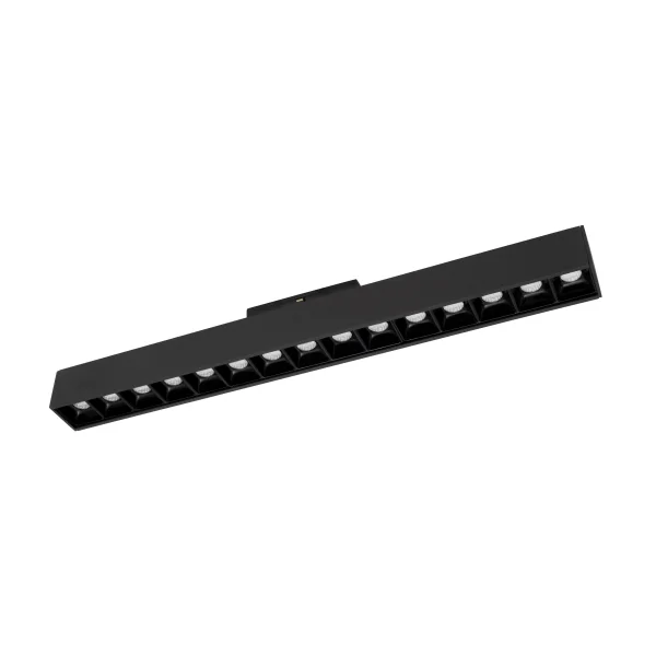Nova Luce Este - luminaire pour système de profilés magnétiques - 40,2 x 3,5 x 5,1 cm - 22W LED inclus - noir - couleur de lumière blanche