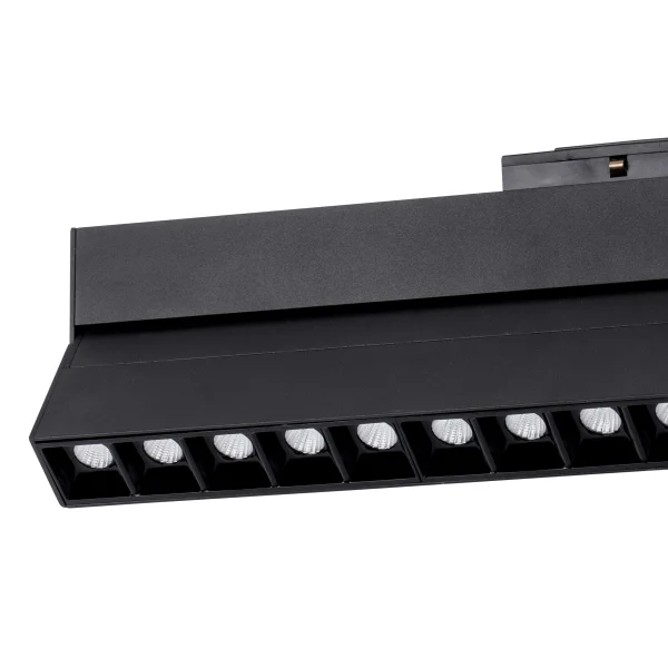 Nova Luce Este - profilé magnétique - 40,7 x 3,4 x 11,6 cm - 22W LED inclus - noir - couleur de lumière blanc chaud
