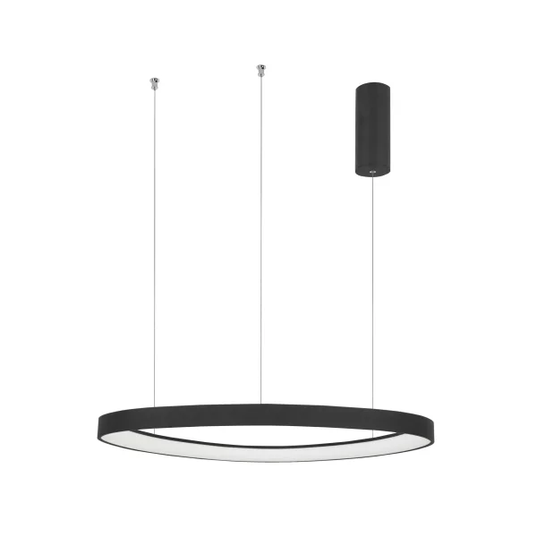 Nova Luce Esteva - lampe suspendue - Ø 65 x 150 cm - 48W LED dimmable inclus - noir sable