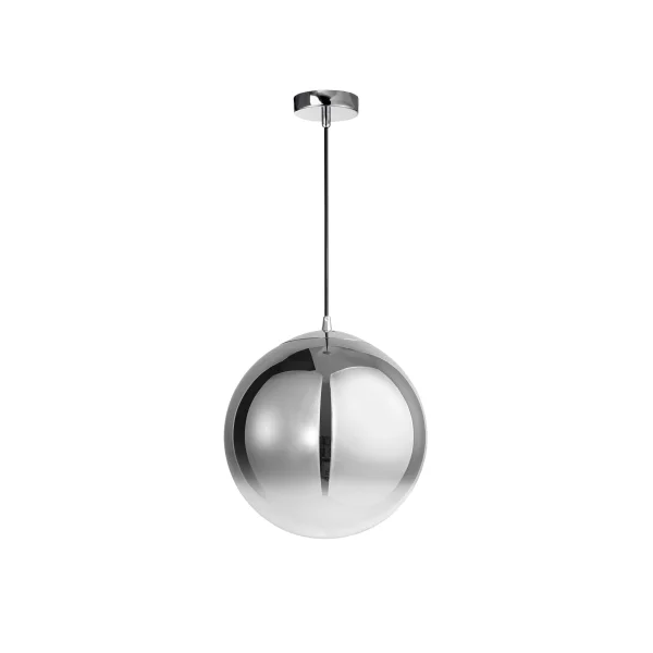 Nova Luce Ficato - lampe suspendue - Ø 30 x 120 cm - fumé et chromé