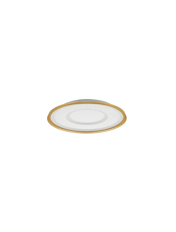 Nova Luce Figin - plafonnier - Ø 50 x 6,5 cm - 40W dimmable LED inclus - or sablé