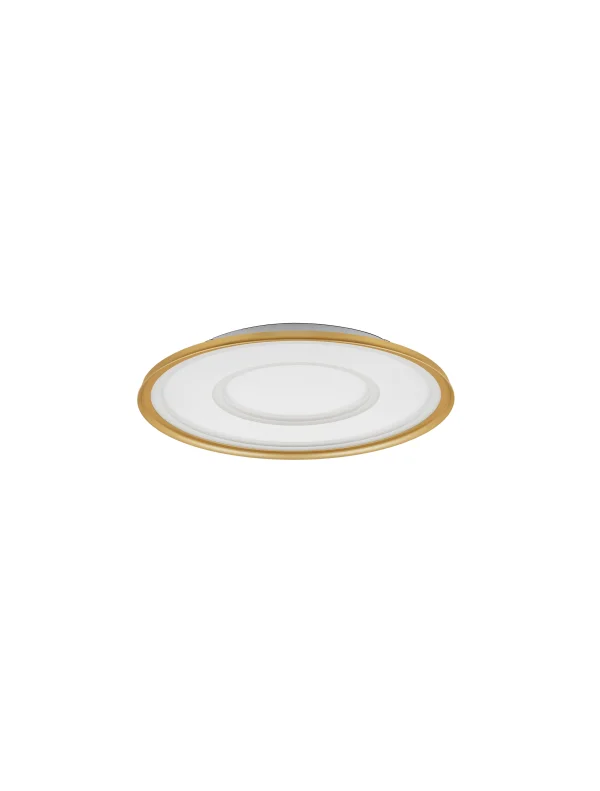 Nova Luce Figin - plafonnier - Ø 60 x 6,5 cm - 49W dimmable LED inclus - or sablé