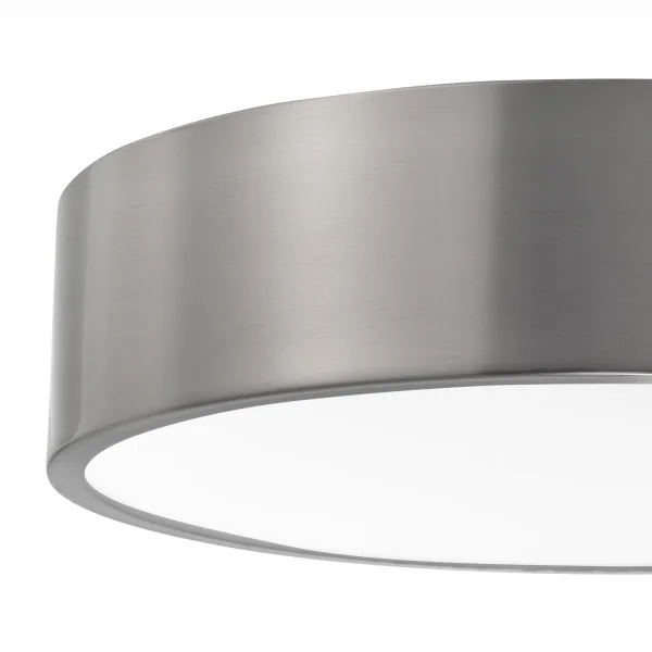Nova Luce Finezza - plafonnier - Ø 45 x 11 cm - nickel satiné et blanc mat