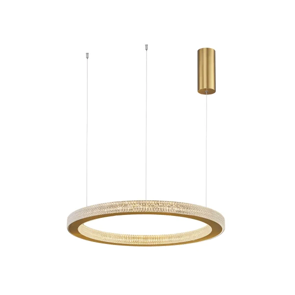 Nova Luce Fiore - lampe suspendue - Ø 60 x 120 cm - 60W dimmable LED inclus - antique gold brass