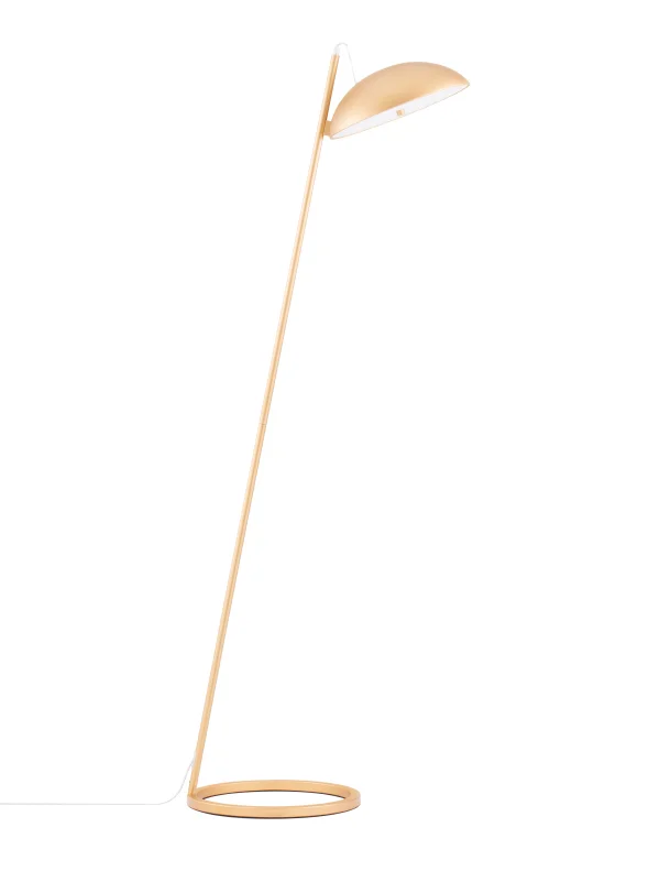 Nova Luce Flute - lampadaire - Ø 30 x 153 x 55 cm - 30W dimmable LED inclus - or sablé