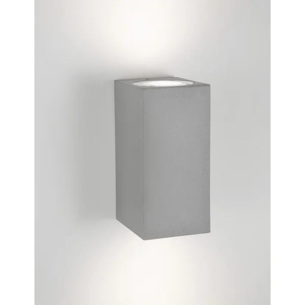 Nova Luce Fuento - applique murale d'extérieur - 8,6 x 10 x 18 cm - IP65 - gris