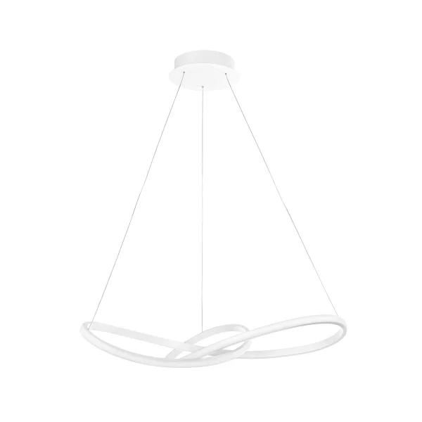 Nova Luce Fusion - lampe suspendue - Ø 72 x 150 cm - 53W LED inclus - blanc