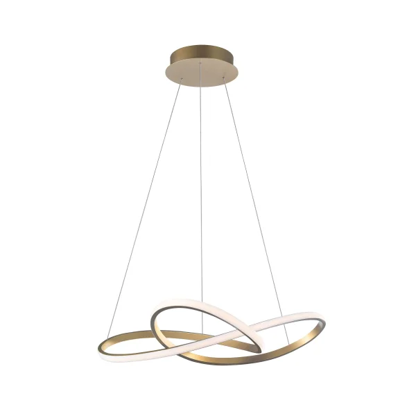 Nova Luce Fusion - lampe suspendue - Ø 72 x 150 cm - 53W LED inclus - laiton doré