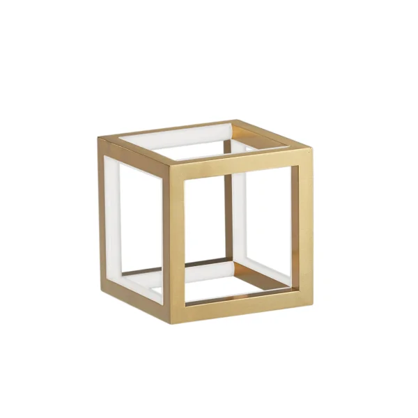 Nova Luce Gabbia - lampe à poser - 16 x 16 x 16 cm - 20 LED dimmable inclus - or