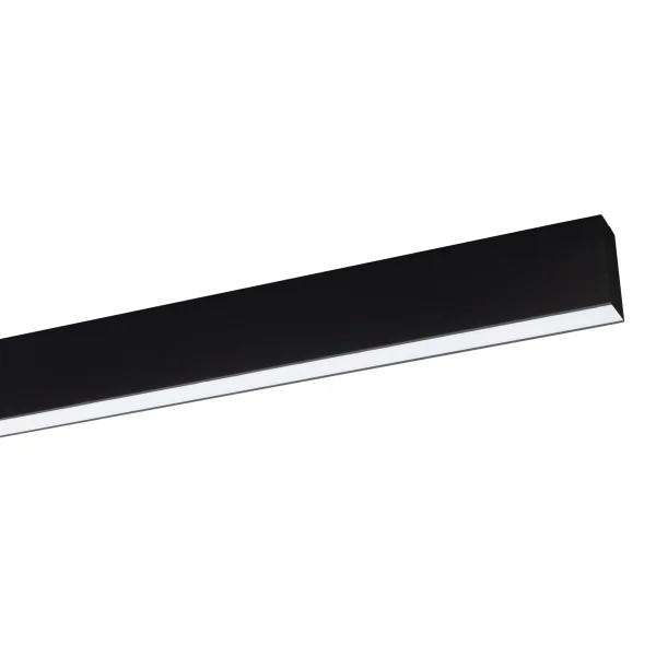 Nova Luce Gent - profilé lumineux linéaire - 120 x 3,8 x 7 cm - 40W LED inclus - noir - couleur de lumière blanc chaud