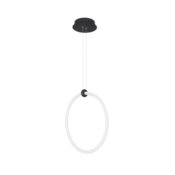 Nova Luce Girdino - lampe suspendue - 38 x 19 x 120 cm - 21W LED inclus - noir sable