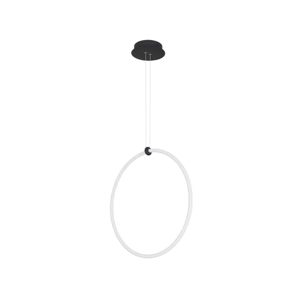Nova Luce Girdino - lampe suspendue - 59,5 x 21 x 120 cm - 30W LED dimmable inclus - noir sable