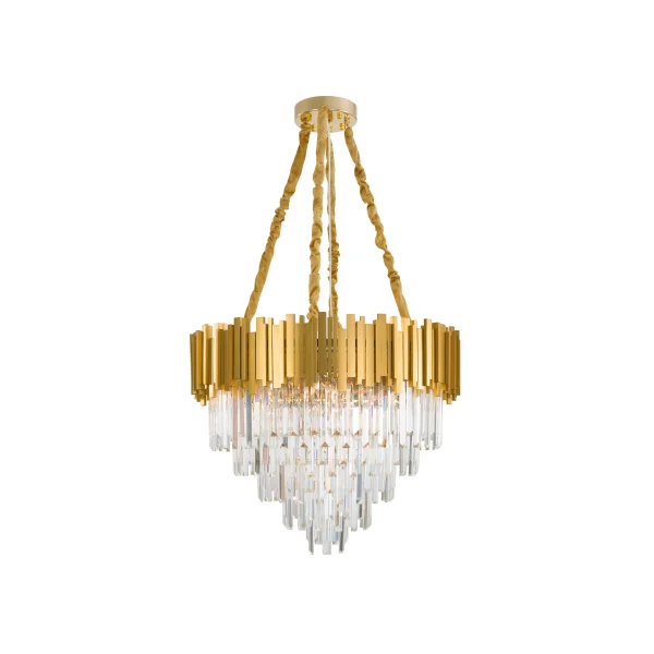 Nova Luce Grane - lustre - Ø 73 x 120 cm - or et transparent