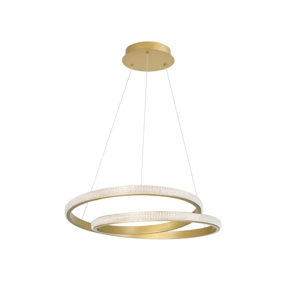 Nova Luce Grania - lampe suspendue - Ø 55 x 120 cm - 25W dimmable LED inclus - matt gold