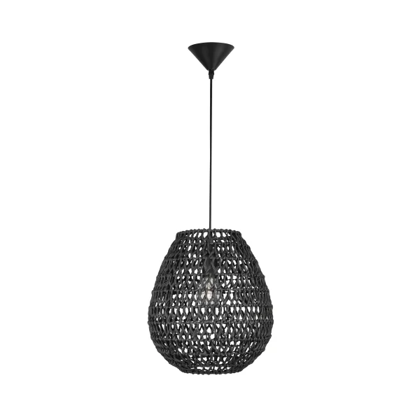 Nova Luce Griffin - lampe suspendue - Ø 30,5 x 215 cm - noir