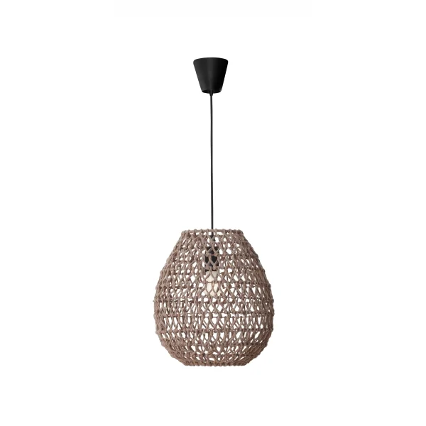 Nova Luce Griffin - lampe suspendue - Ø 30,5 x 250 cm - brun et noir