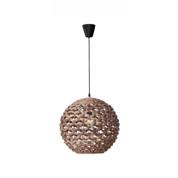 Nova Luce Griffin - lampe suspendue - Ø 40 x 250 cm - brun et noir